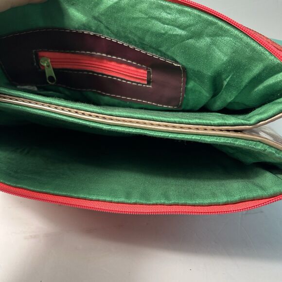 Frieda Kahlo Computer Messenger Bag Shoulder Strap Pink Tassels Mexico 14X12" - Picture 7 of 8